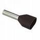 Adereindhuls twin 0,50 mm geisol. wit