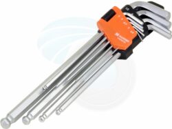 Inbusset 1,5-10 mm haaks 9-dlg extralong