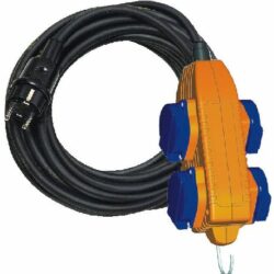 Verlengsnoer+Verdeelblok 4-vaks 10m
