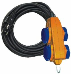 Verlengsnoer+Verdeelblok 4-vaks 10m